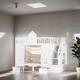 preview thumbnail 11 of 16, Twin Over Twin Bunk Bed with Changeable Table Desk with 2 Drawers, Pink