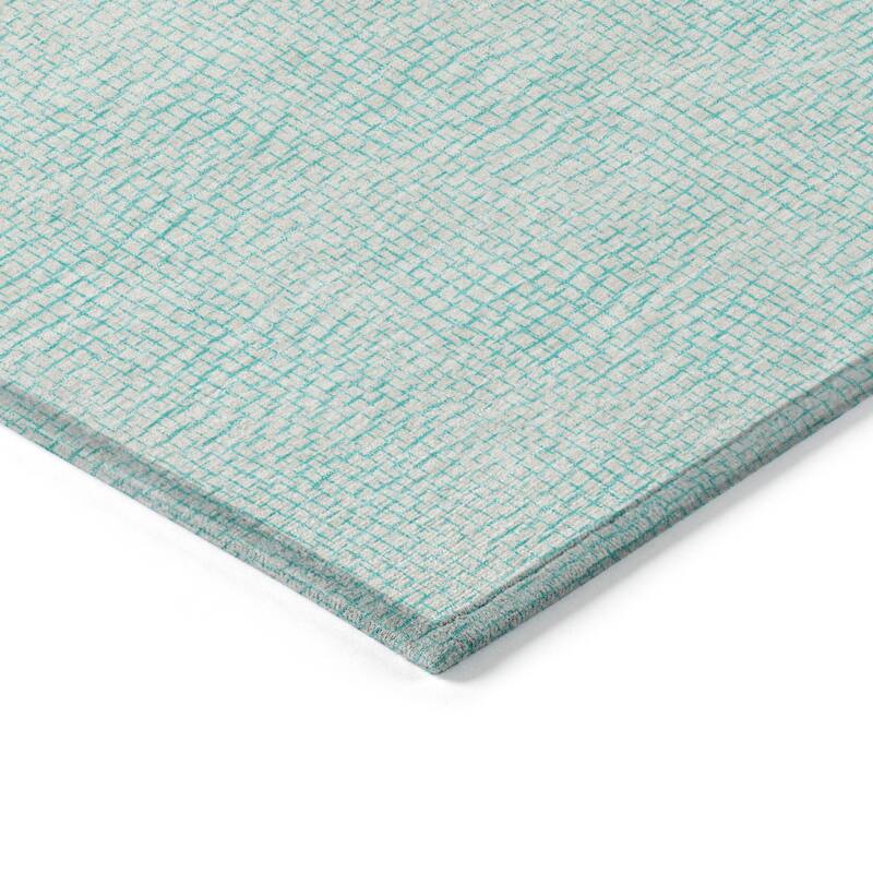 Machine Washable Indoor/ Outdoor Solid Causal Chantille Rug
