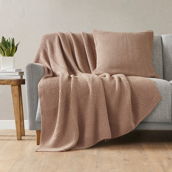 INK+IVY Bree Knit Square Pillow Cover - 26x 26" - Ivory