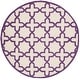 preview thumbnail 79 of 183, SAFAVIEH Handmade Cambridge Trudie Geometric Wool Rug 6' Round - Ivory/Purple - Round