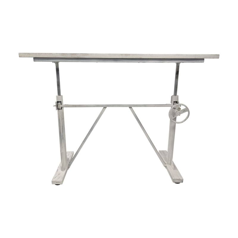 Desk with Height Adjustable Top - 48" - White