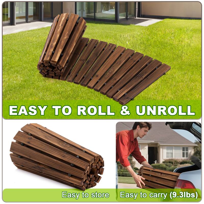 COSIEST Roll-Out Cedar Garden Pathway with 6FT 8FT 12FT - On Sale ...