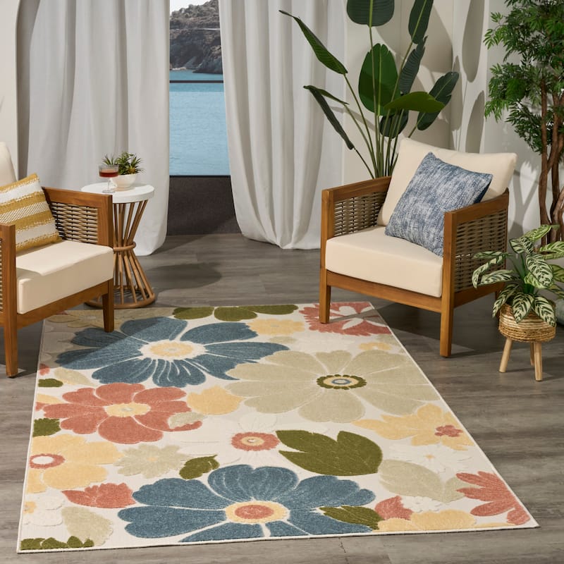 Nourison Aloha Indoor/Outdoor Floral Area Rug