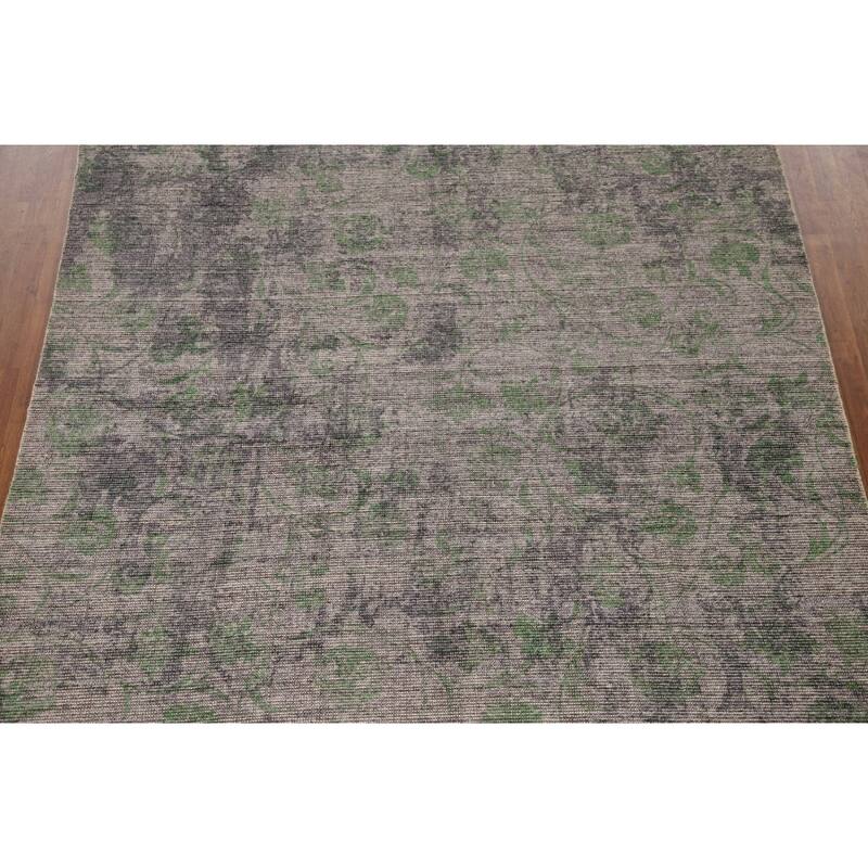 Modern Indian Abstract Rug Handmade Wool Carpet - 8'0"x 9'9"