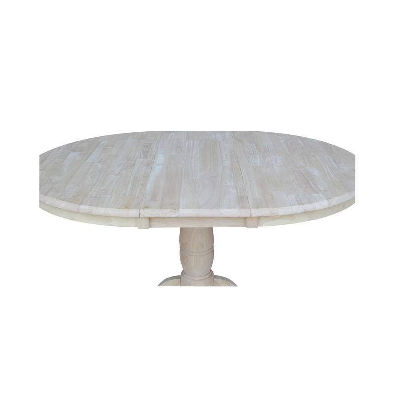 The Gray Barn Jalisco 36-inch Round Top Pedestal Table with 12-inch Leaf
