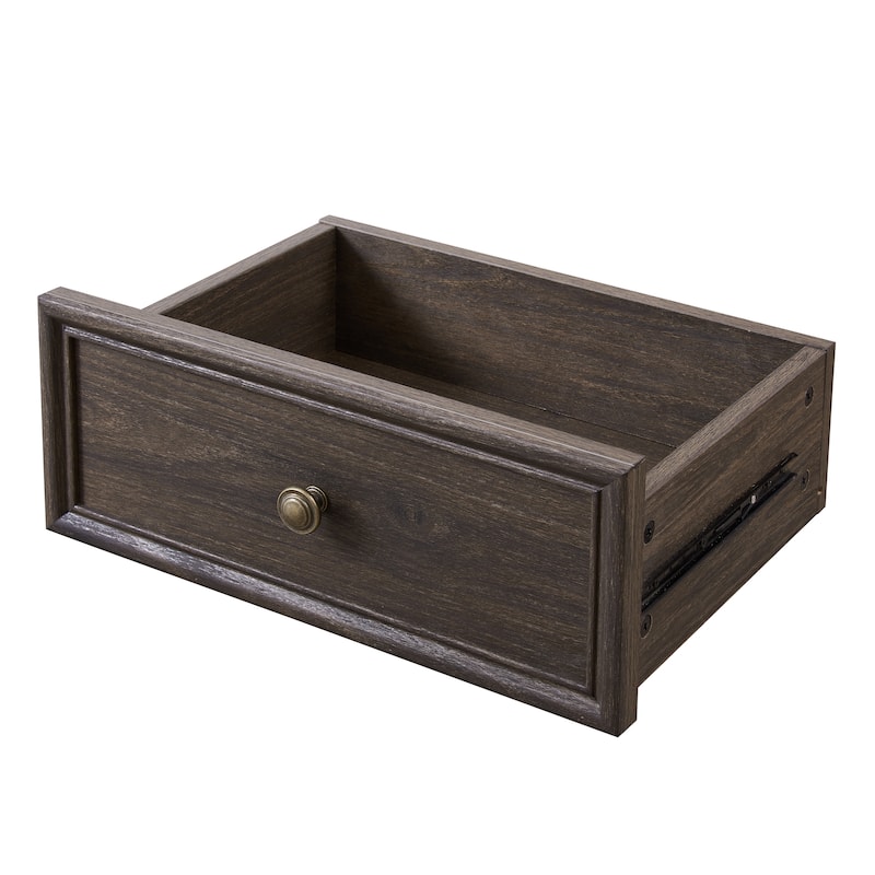 GDF Studio - Modern Tall Storage Cabinet with Drawer and Glass Doors.