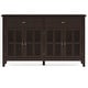 preview thumbnail 27 of 40, WYNDENHALL Stratford 60" Wide Solid Wood Transitional Large 4 Door Sideboard Buffet -  17"d x 60"w x 34"h