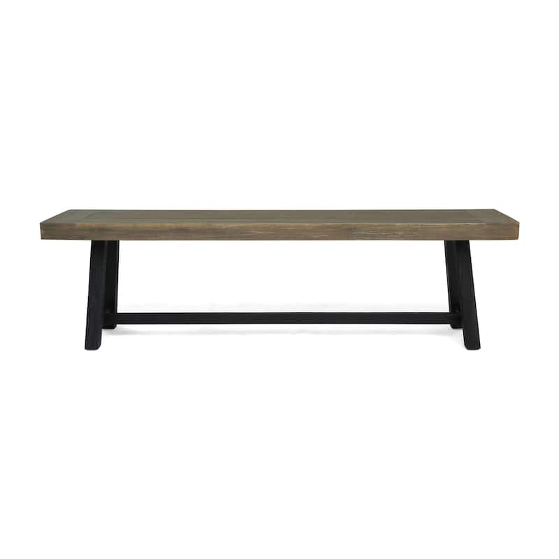 Raphael Acacia Wood Outdoor Bench (Set of 2)by Christopher Knight Home