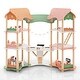 preview thumbnail 2 of 8, 3-Tier Wooden Dollhouse for Kids Aged 3-8 Years Old with 32 Pieces of Accessories - 39.5" x 19" x 33.5" (L x W x H)