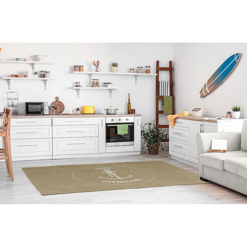 Gone Forever Overboard Nautical Chenille Rug