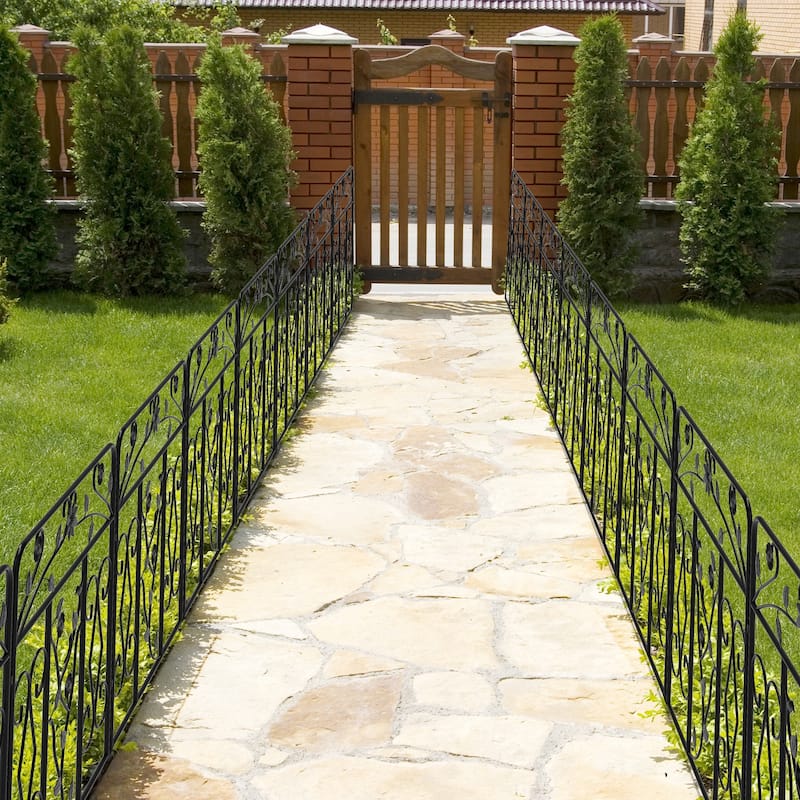 5 Pack 24" Garden Fance Metal Fencing Panels Rustproof Wire Edging Barrier Border for Patio Backyard - 23.6" W x 31.5" H