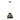Sienna Ceramic Ceiling Light with Fabric Cord - 9.0"L x 9.0"W x 7.8"H