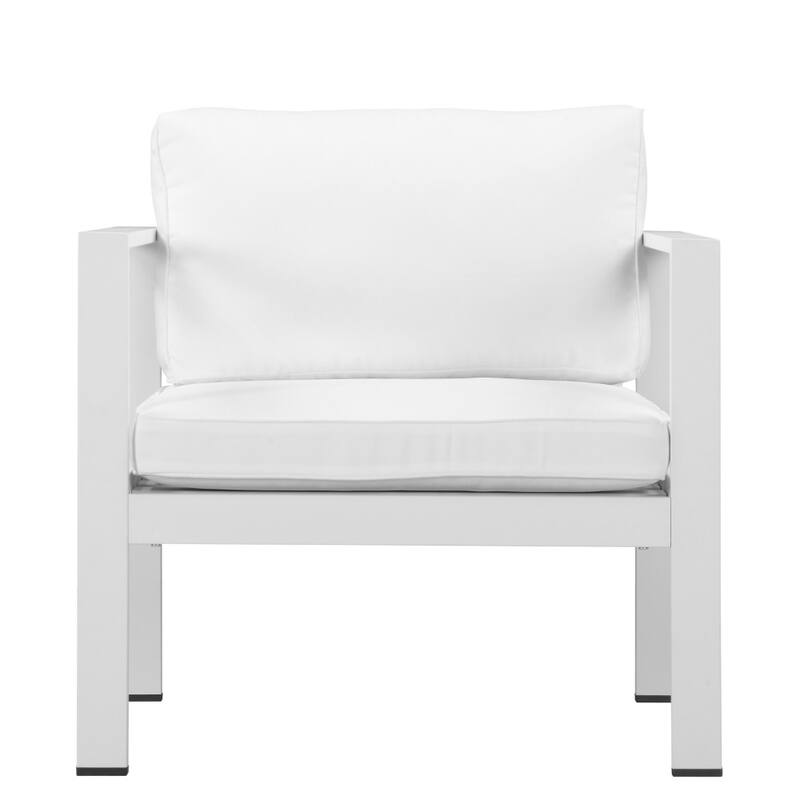 Engagingly Outstanding Outdoor Lounge Set In White (Set of 4)