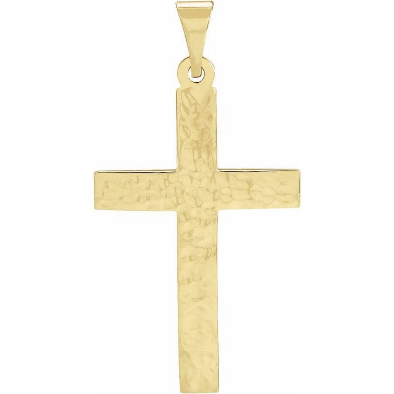 Curata 14k Yellow Gold Cross Pendant 24.25x16