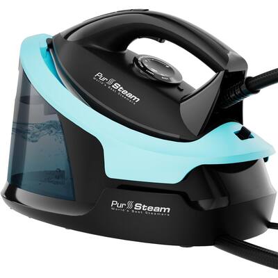 PurSteam Steam Station Max Ceramic Soleplate Steam Iron for Clothes 1500W, 50.7oz Removable Water Tank Iron Steamer
