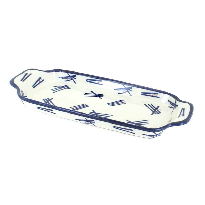 Blue Rose Polish Pottery 1282 Zaklady Bread Tray
