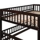 preview thumbnail 25 of 42, Contemporary Modern Style Full Over Full Low Bunk Bed,Solid Wood Bed with Fence and Ladder for Kids,Versatile Bunk Bed