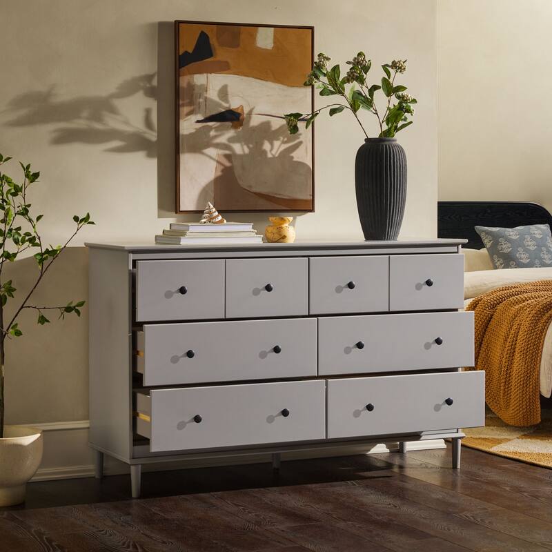 Walker Edison Bullrushes 6-Drawer Solid Wood Dresser