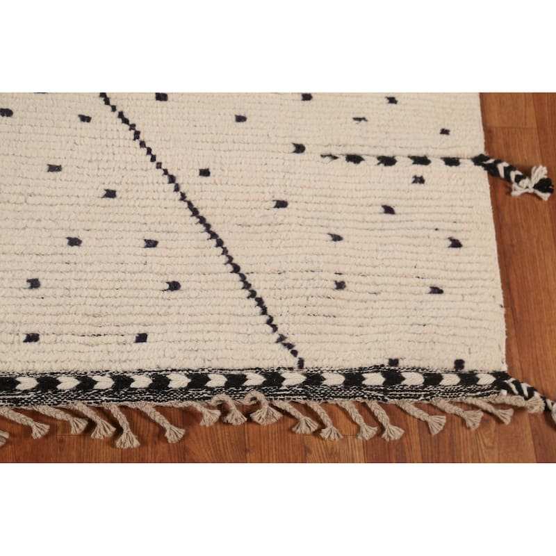 Moroccan Oriental Area Rug Handmade Wool Carpet - 6'9"x 10'8"