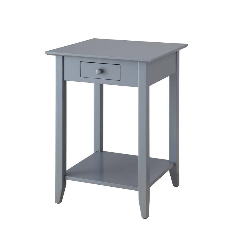 Medieval End Table with Drawer & Shelf - 18" Accent Table, Cherry Finish, Home Living Room Decor - 26