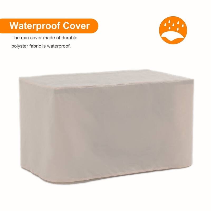 Outdoor 50000 BTU Rectangular 45” Propane Fire Pit Table with Glass Wind Guard for Patio, Deck, Backyard, Black