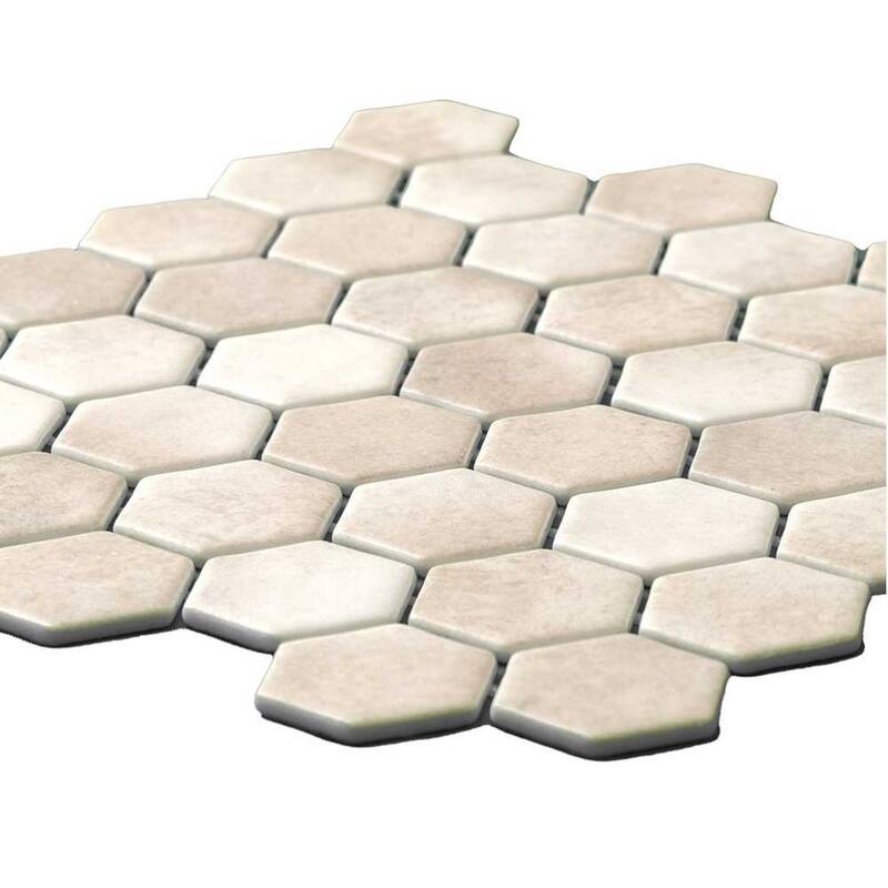 Eterna Hex 2x2 Glass Hexagon Mosaic Tile - Floor, Wall & Backsplash