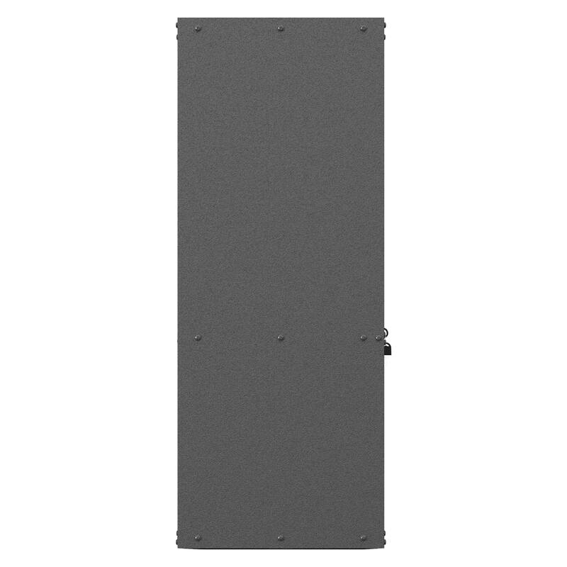 Grey Metal Wall Mounted Storage Cabinet with Locking Doors and Drawer for Home Office Garage - 29.5"W x 30.3"H x 11.8"D