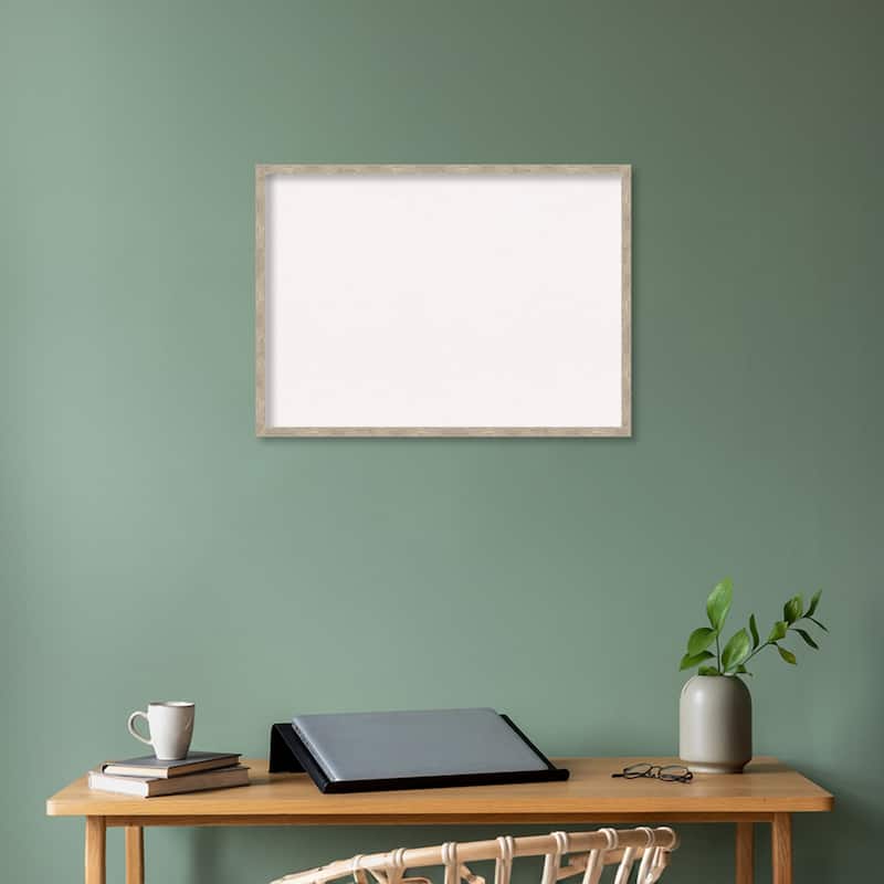 Imprint Wood Framed White Corkboard Bulletin Board