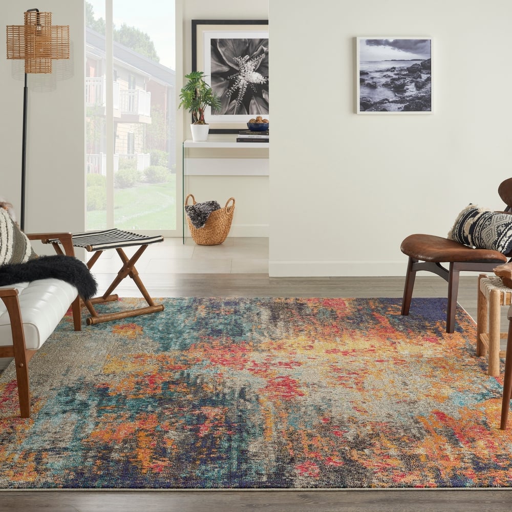 Nourison Celestial Modern Abstract Multicolor Area Rug