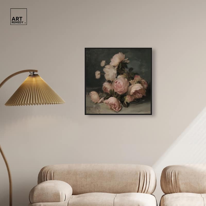 Roses in Shadow II Canvas by Art Remedy