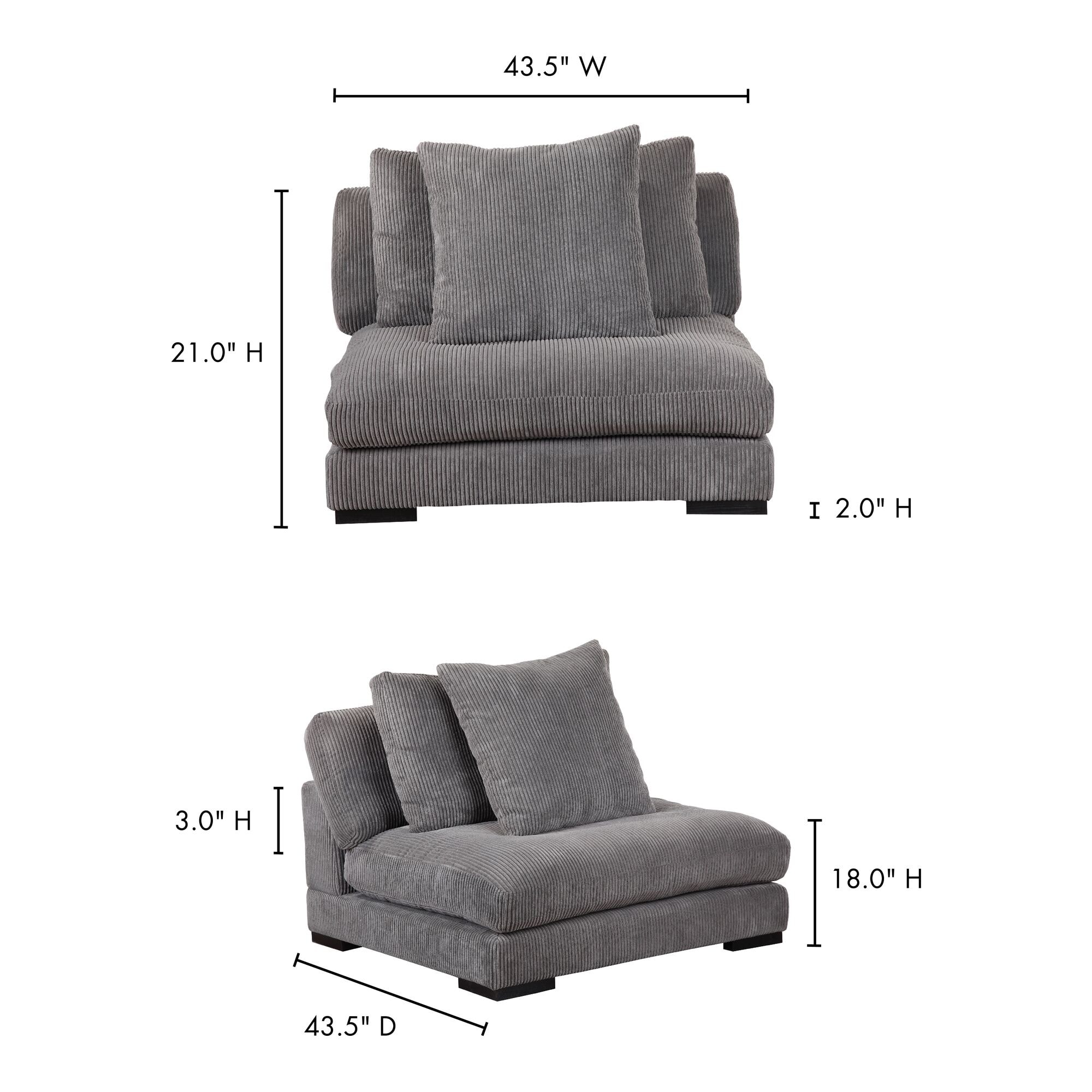 Aurelle Home Modern Timothy Modular Sectional Piece Center On Sale Overstock 28338694