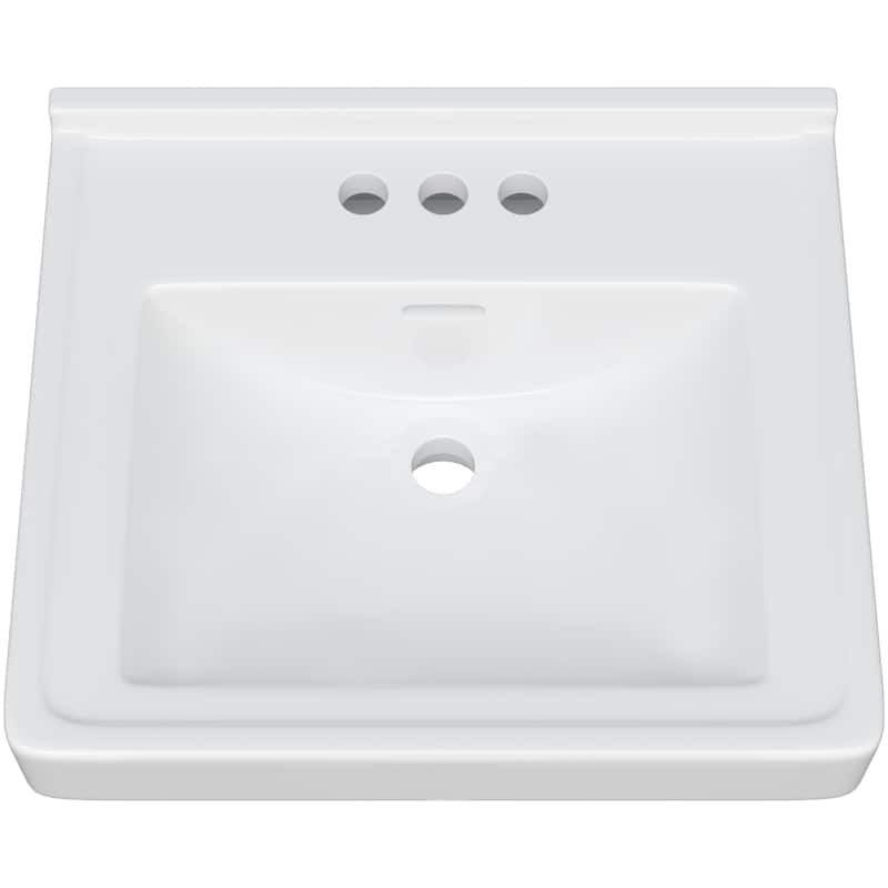 PROFLO 20" Rectangular Vitreous China Wall Mounted Bathroom Sink with