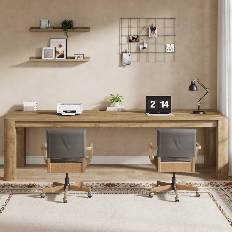 79 Inch Extra Long Desk, Double Computer Desk for Home Office, Two Person Desk