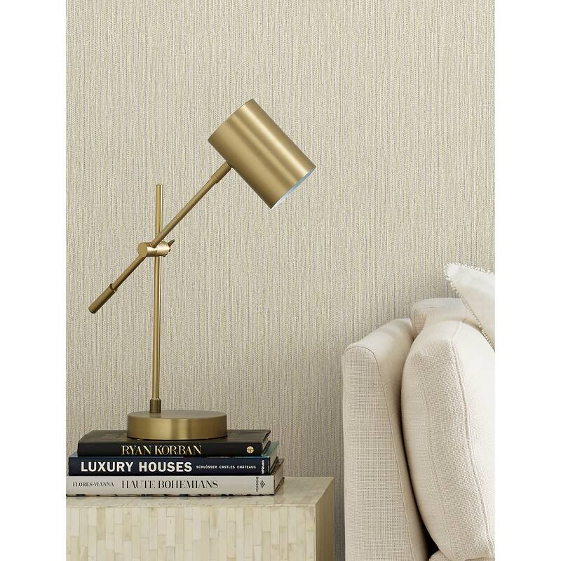 Advantage Bowman Wheat Faux Linen Wallpaper