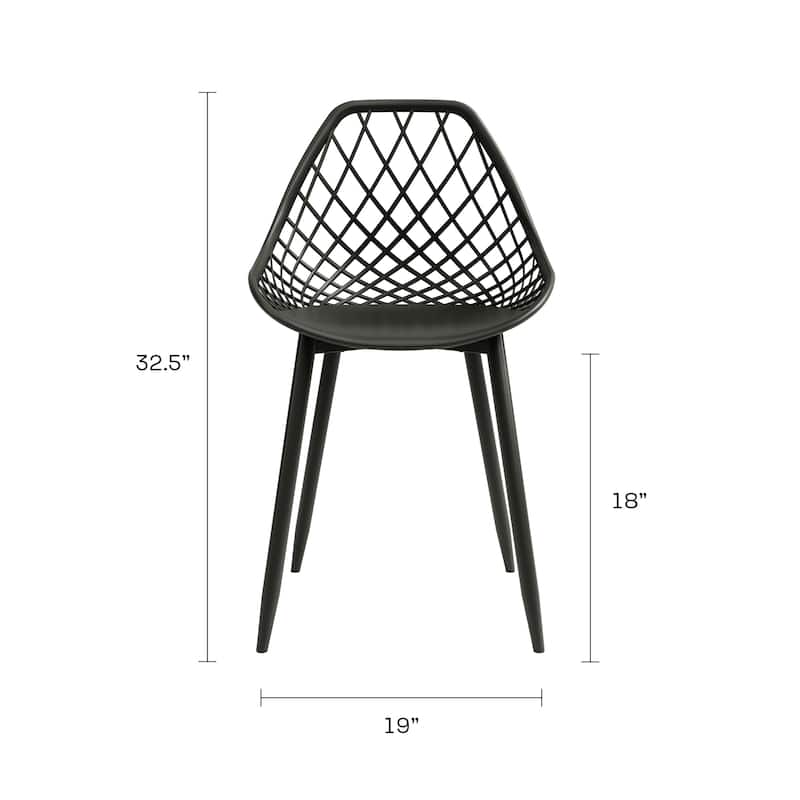 Kurv Mid-Century Modern 3-Piece Cafe Dining Set