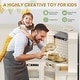 preview thumbnail 3 of 6, White Coner Wooden Play Kitchen with Real Lights & Sounds, Trendy Home Style Kitchen Playset, Gift for Boys & Girls Ages 3+