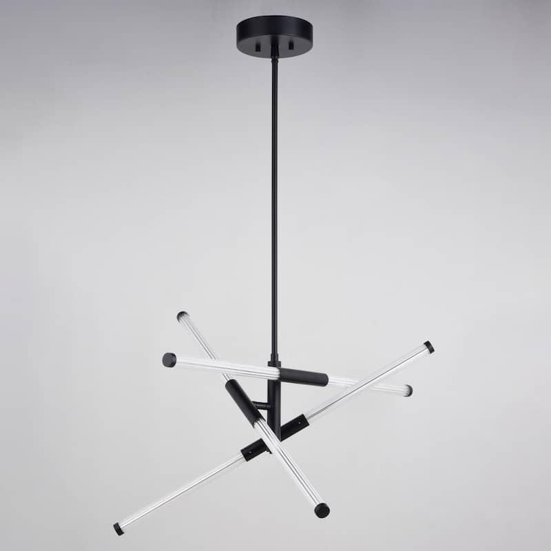 Avalon 3L LED Contemporary Pendant Light White Acrylic Adjustable Arms