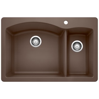 Blanco Diamond 22-In X 33-In Double-Basin Multi-Mount Kitchen Sink - 22" x 33" x 9.5" - 22" x 33" x 9.5"