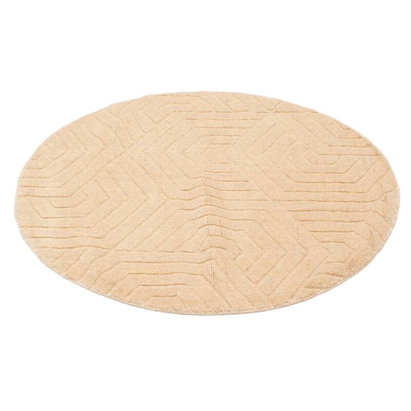 Kashkuli Gabbeh Beige Rug 4'0" x 4'0" - 4'0 x 4'0