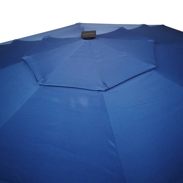 11FT Solar LED Lighted Patio Umbrella with 8 Ribs