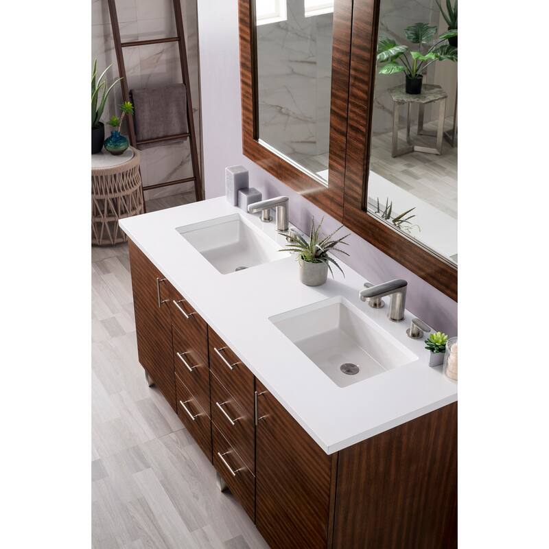 James Martin Vanities 850-V60D-3WZ Metropolitan 60" Free Standing