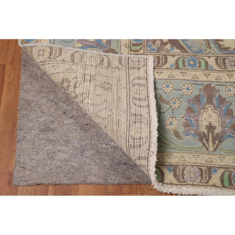 Floral / Medallion Tabriz Persian Area Rug Hand-Knotted Wool Carpet - 9'6"x 12'7"