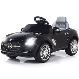 Costway BLACK MERCEDES BENZ SLS R/C MP3 KIDS RIDE ON CAR ELECTRIC