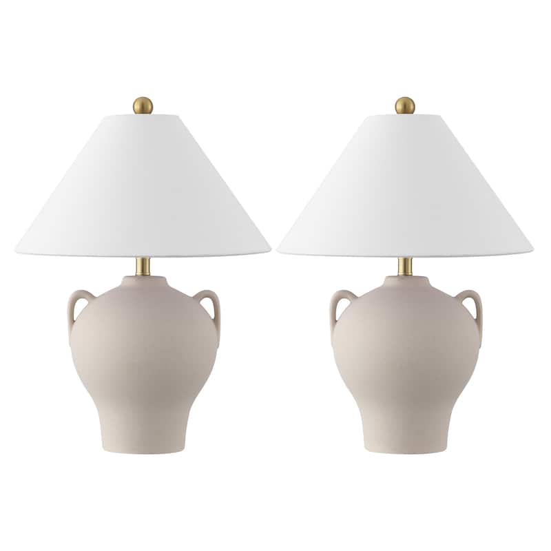 SAFAVIEH Couture Rowyn, 18-inch, Ceramic Table Lamp (Set of 2) - 14"W x 14"D x 18"H