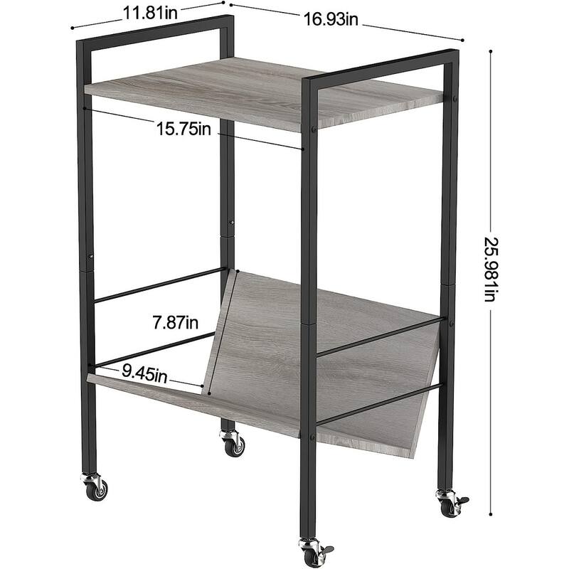 Vinyl Record Player Stand with Record Storage