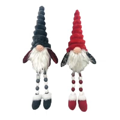 11 inch Xmas Gnome Ornaments, Set of 2