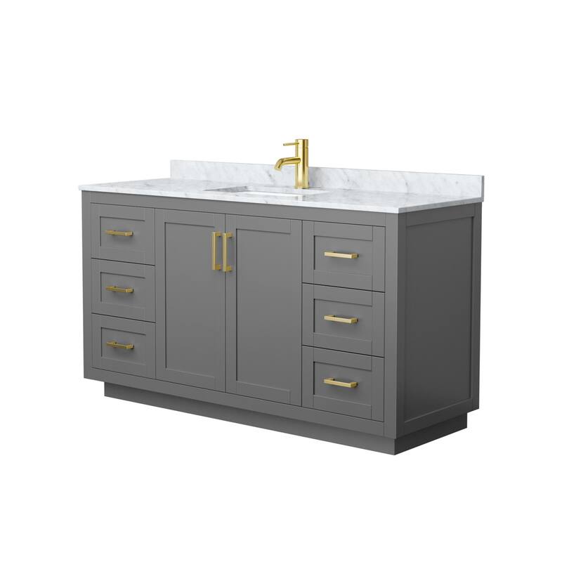 Wyndham Collection Miranda 60" Free Standing Single Basin Vanity Set