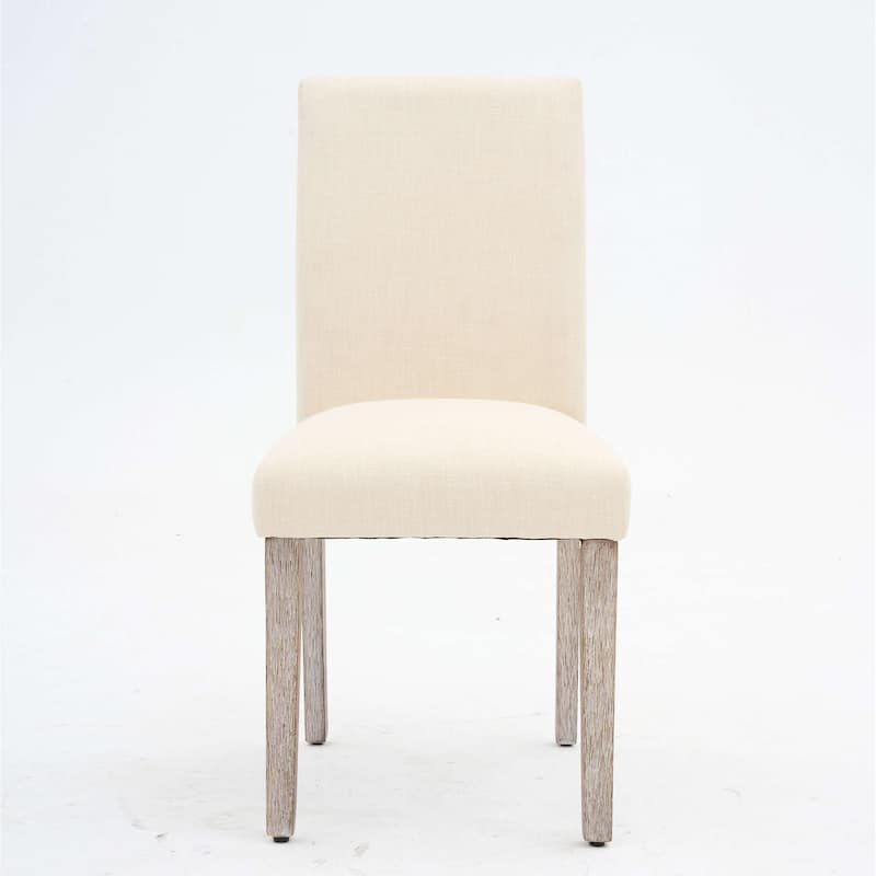 FERPIT 2 Pack Stylish Modern Armless Upholstered Dining Chairs - 17.5"W x 23"D x 36.5"H