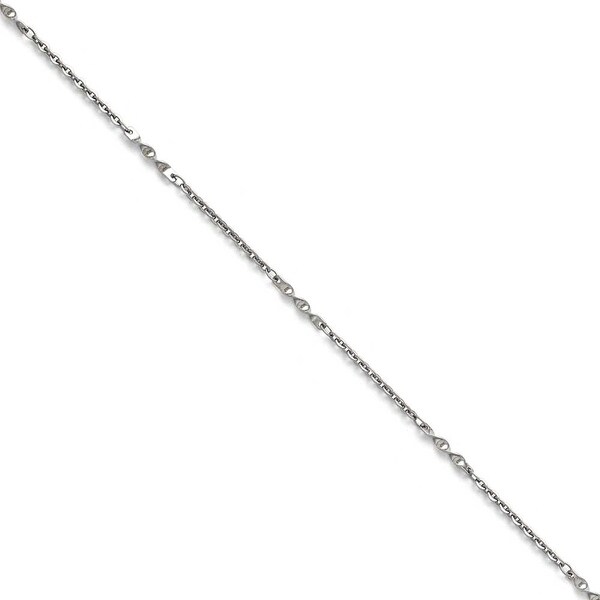 Chisel Stainless Steel Polished Fancy Link Chain - 22 in