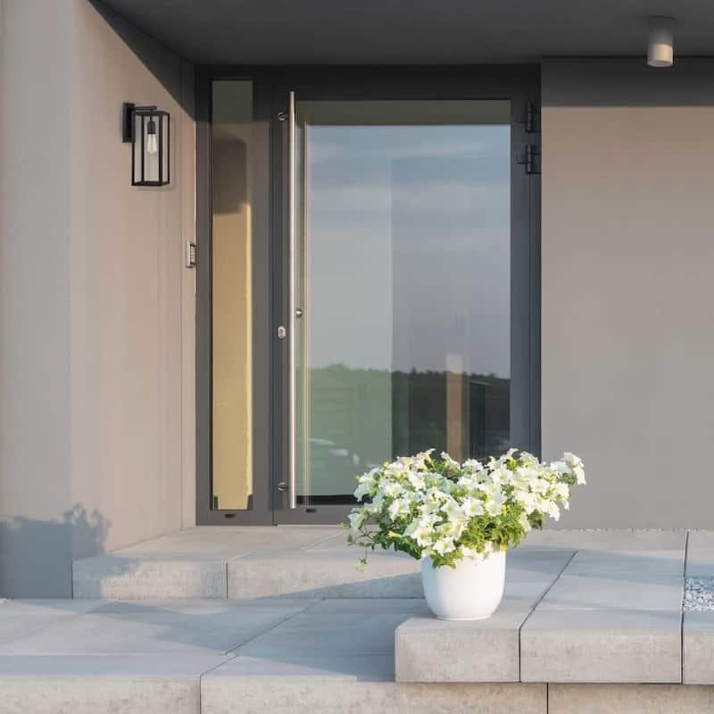 Bellevue 16" Tall Outdoor Wall Sconce with Clear Glass Shade